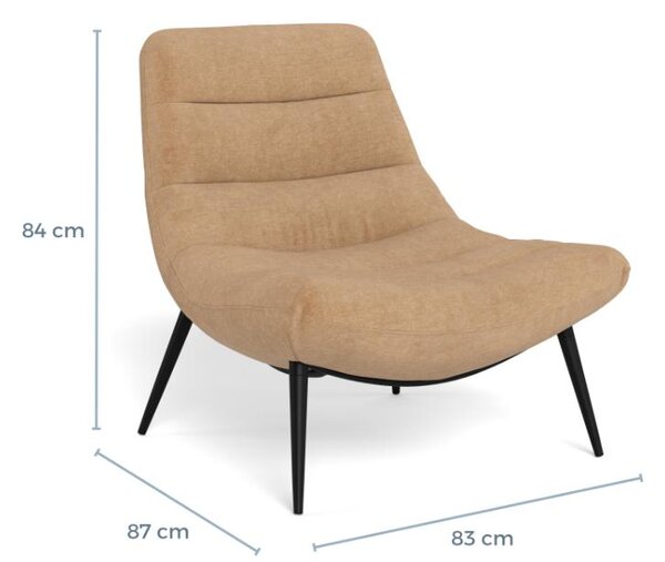 Actona Lounge křeslo Milford světle hnědé