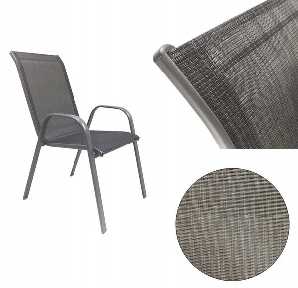 Kontrast Záhradná stolička MAJORKA 55 x 65 x 90 cm sivá