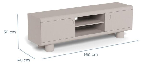 Actona TV stolek Magee 160 cm šedý