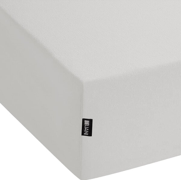 Napínacie prestieradlo svetlosivé bavlnené 140 x 200 cm elastické okraje klasická posteľná plachta textílie do spálne
