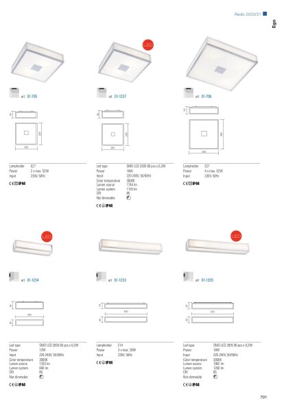 Redo 01-1234 - LED kúpeľňové nástenné svietidlo EGO LED/12W/230V IP44 chróm