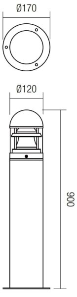 Redo 9946 - Vonkajšia lampa ARGO 1xE27/42W/230V IP54 hnedá