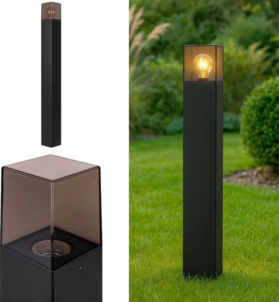 MasterLED LED cestné svietidlo E27 IP44 80 cm ierne stpové svietidlo záhradné osvetlenie hliníkové vonkajie svietidlo záhradná lampa