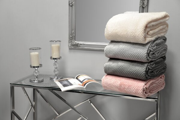 Tutumi Plyšová deka Diamond růžová, veľkosť 200x220