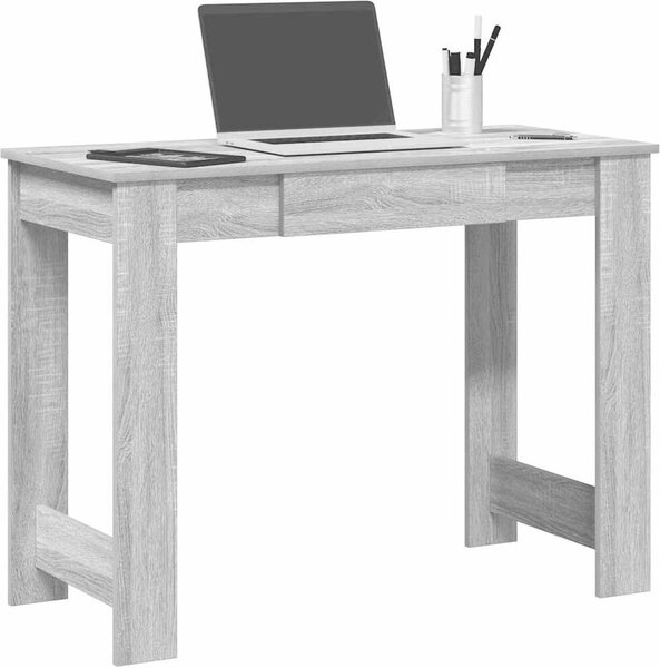Maison Exclusive - písací stôl edý Sonoma 100x45x75 cm drevený materiál
