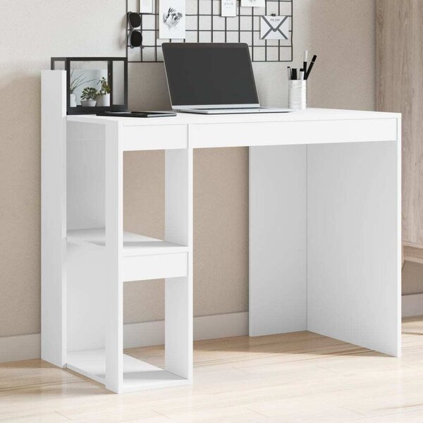Maison Exclusive - písací stôl biely 103,5x56,5x94 cm drevený materiál