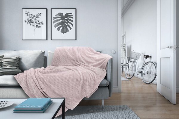 Tutumi Plyšová deka Diamond růžová, veľkosť 200x220
