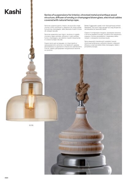 Redo 01-1399 - Luster na lanku KASHI 1xE27/42W/230V
