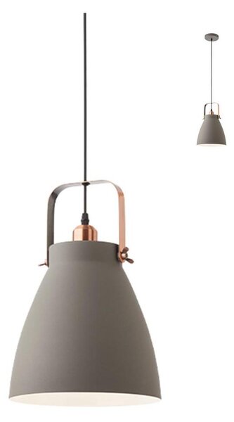 Redo 01-1275 - Luster na lanku ARNE 1xE27/42W/230V šedá