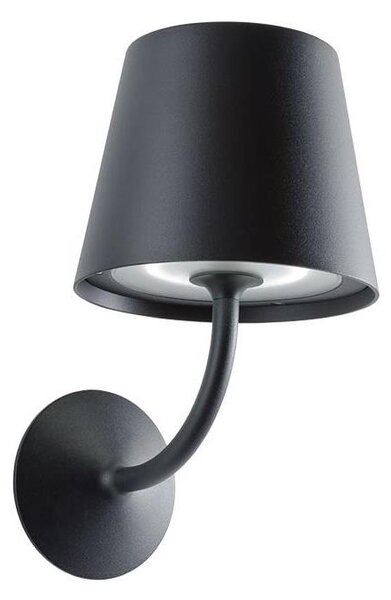 Redo 9125 - LED Vonkajšia nástenná lampa GIORGIO LED/7W/230V IP65 čierna