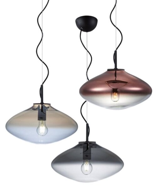 Redo 01-1619 - Luster na lanku ABSOLUTE 1xE27/42W/230V šedá
