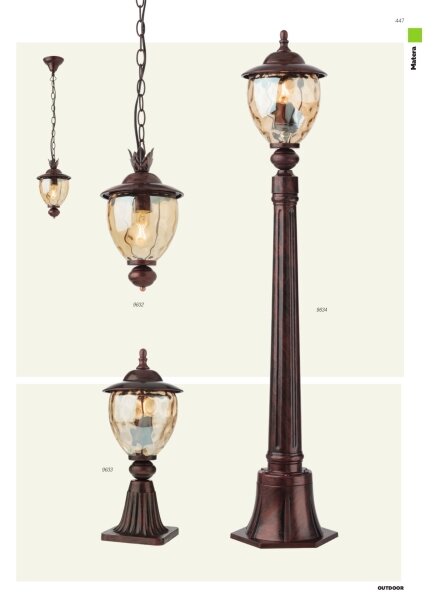 Redo 9634 - Vonkajšia lampa MATERA 1xE27/42W/230V IP33