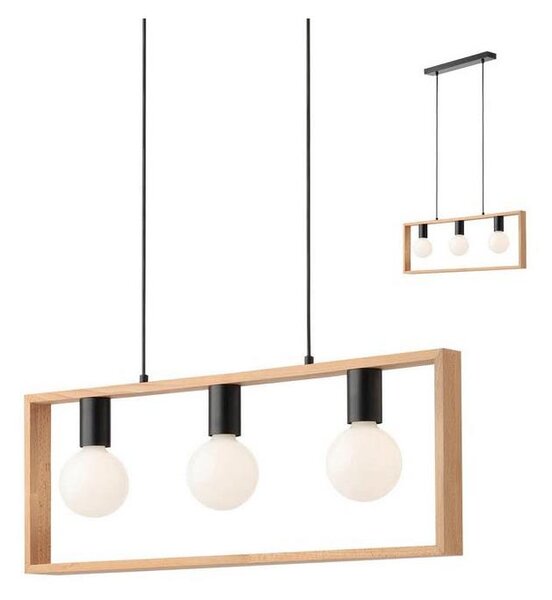Redo 01-1665 - Luster na lanku TIMBER 3xE27/42W/230V