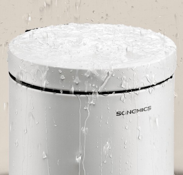 SONGMICS Odpadkový kôš Jelis 6 L biely