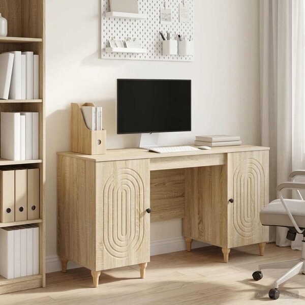 Maison Exclusive – Písací stôl s policou Sonoma 142,5 x 50 x 75 cm z drevotriesky