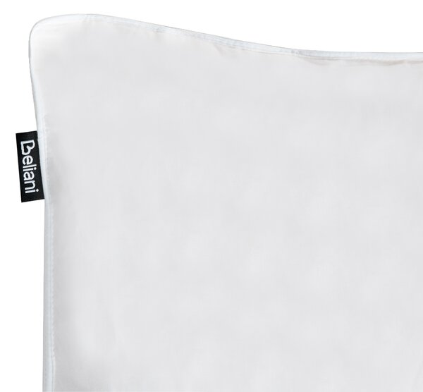 Sada 2 vankúšov biela kačacie perie a páperie 40 x 80 cm bavlnený poťah stredne mäkký