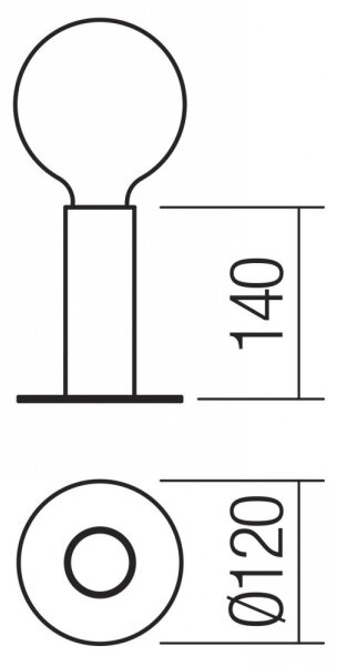 Redo 01-2131 - Dotyková stolná lampa RIVET 1xE27/42W/230V meď
