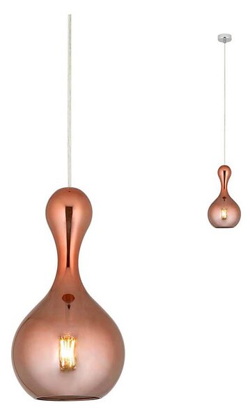Redo 01-2257 - Luster na lanku LOB 1xE27/42W/230V pr. 18 cm meď