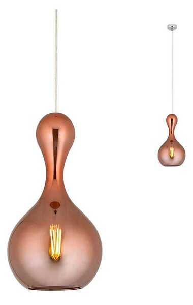 Redo 01-2260 - Luster na lanku LOB 1xE27/42W/230V pr. 22 cm meď