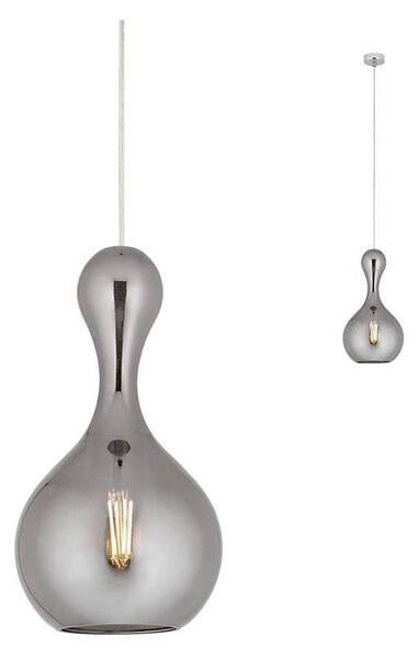 Redo 01-2259 - Luster na lanku LOB 1xE27/42W/230V pr. 22 cm šedá