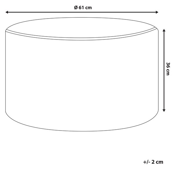 Taburetka zlatohnedá zamatové čalúnenie ⌀ 61 cm okrúhly tvar glamour moderný štýl obývačka spálňa