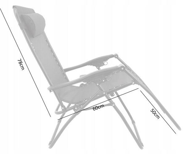 Garden Line Záhradné ležadlo GRAVITY čierne