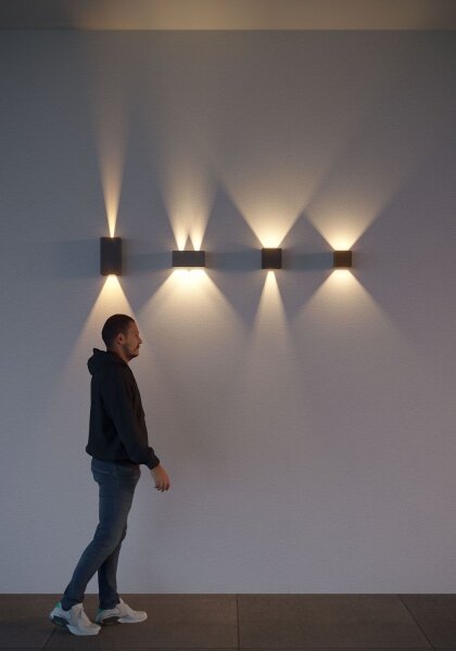 Redo 90303-LED Vonkajšie nástenné svietidlo VARY 4xLED/5W/230V 4000K IP54 antracit