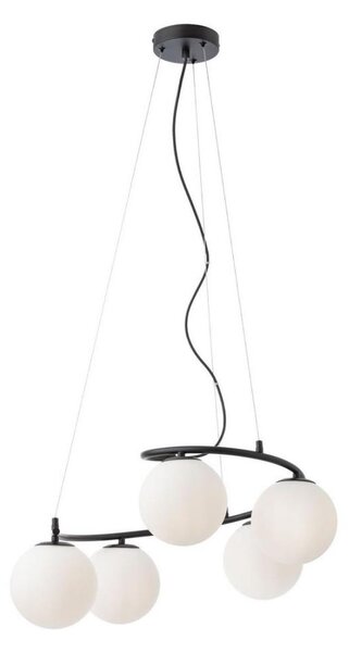 Redo 01-2720 - Luster na lanku VOLLEY 5xE14/28W/230V čierna