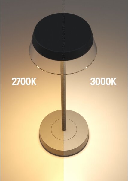 Redo 90312 - LED Stmievateľná stolná lampa ILUNA LED/2,5W/5V 3000 mAh IP65 čierna
