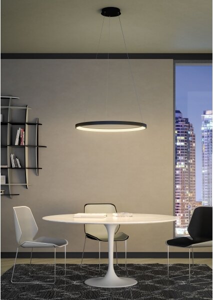 Redo 01-2677- LED Stmievateľný luster na lanku ICONIC LED/60W/230V pr. 78 cm čierna