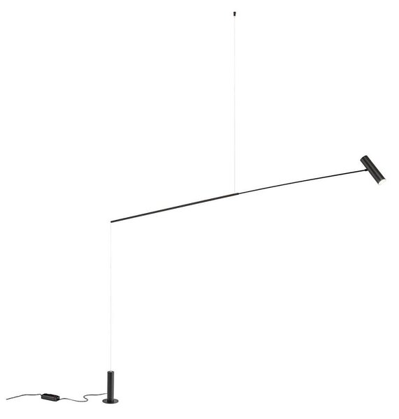 Redo 01-2695 - LED Stmievateľná stojacia lampa PICAS LED/12W/230V čierna
