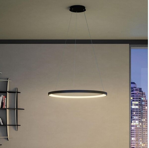 Redo 01-2677- LED Stmievateľný luster na lanku ICONIC LED/60W/230V pr. 78 cm čierna