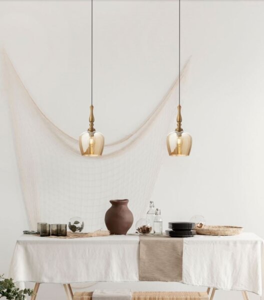 Redo 01-2740 - Luster na lanku TOLL 1xE27/42W/230V bronzová