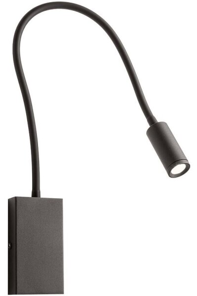 Redo 01-2755 - LED Flexibilná lampička WALLIE LED/3W/230V USB CRI 90 čierna