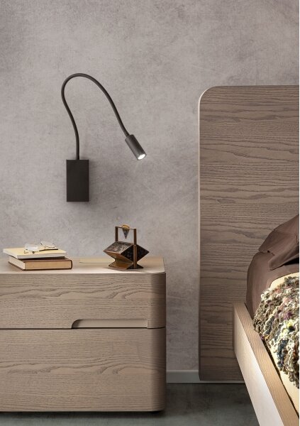 Redo 01-2755 - LED Flexibilná lampička WALLIE LED/3W/230V USB CRI 90 čierna