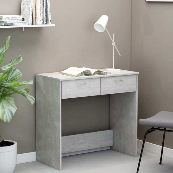 Maison Exclusive - písací stôl betónovo sivý 80x40x75 cm drevený materiál