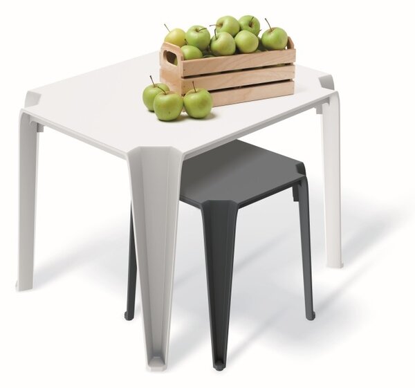 Prosperplast Záhradný odkladací stolík LOTTIES 39,6x39,6x46,5 cm svetlosivý