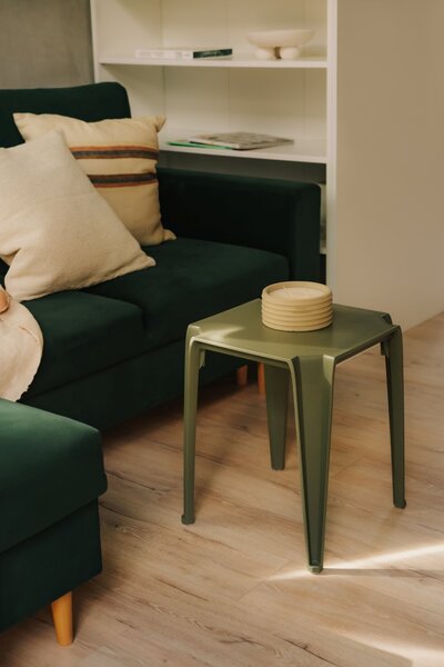 Prosperplast Záhradný odkladací stolík LOTTIES 39,6x39,6x46,5 cm svetlosivý