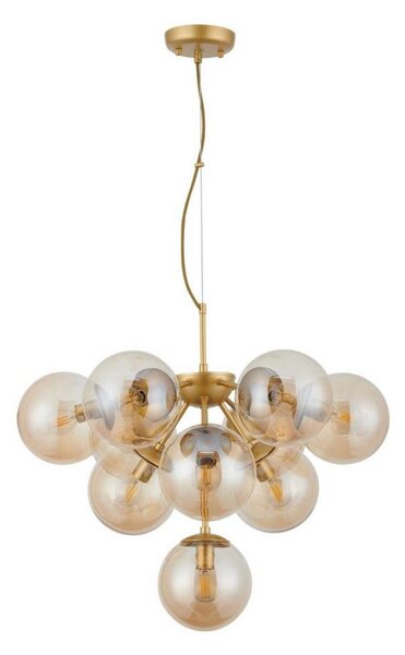 Redo 01-2940 - Luster na lanku AGAPE 10xE14/28W/230V zlatá