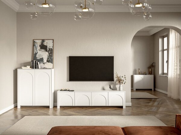 Vivaldi TV stolek Arco 204 cm bílý