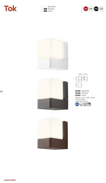 Redo 90489 - LED Vonkajšie nástenné svietidlo TOK LED/9,4W/230V IP44 antracit