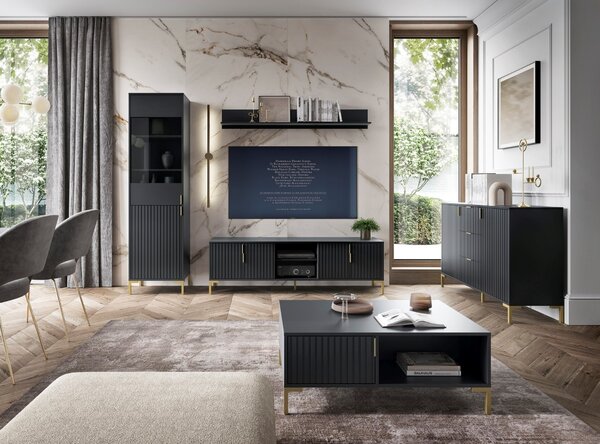 Vivaldi TV stolek Flinn 140 cm černý