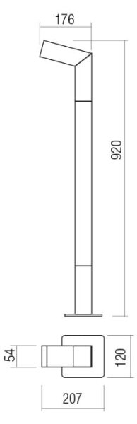 Redo 90512 - LED Vonkajšia lampa WOODY LED/10W/230V IP54 antracit