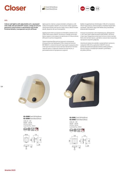 Redo 01-3091 - LED Nástenné bodové svietidlo CLOSER LED/6W/230V biela