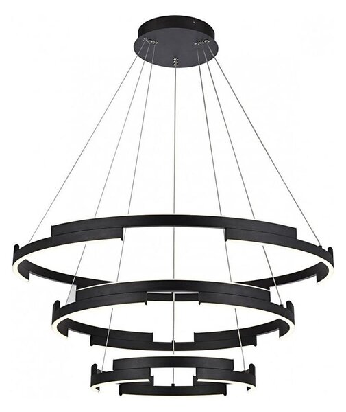 Redo 01-3182 - LED Stmievateľný luster na lanku CASTLE LED/80W/230V čierna
