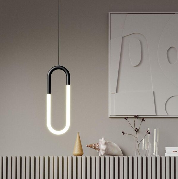 Redo 01-3184 - LED Luster na lanku LATIUM LED/9W/230V čierna