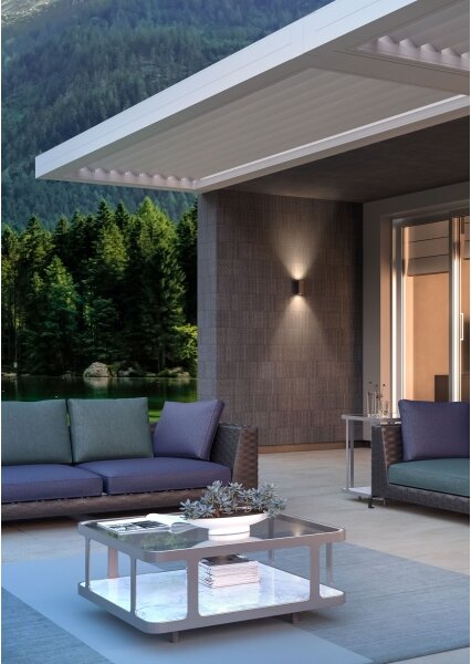 Redo 90531 - LED Vonkajšie nástenné svietidlo BRIO LED/10W/230V 3000K IP54 hnedá