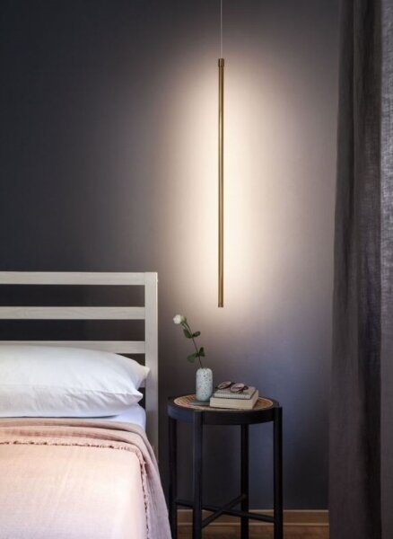 Redo 01-3115 - LED Luster na lanku TABOO LED/9W/230V mosadz
