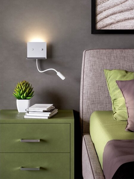 Redo 01-3210 - LED Nástenné svietidlo MOKA LED/6W + LED/3W/230V CRI90 biela
