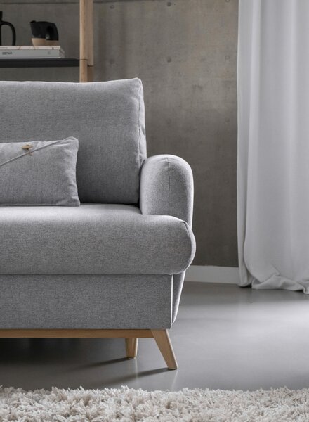 ROHOVÁ SEDAČKA, textil, svetlosivá MID.YOU - Sedačky, Online Only